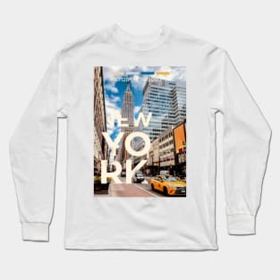 New York Travel Poster Long Sleeve T-Shirt